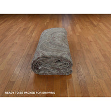 Load image into Gallery viewer, 11&#39;7&quot;x19&#39;3&quot; Bone White, Antique Persian Kerman, Clean, Some Wear, Sides And Ends Secured, 100% Wool, Hand Knotted, Oversized, Oriental Rug FWR469974