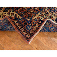 Load image into Gallery viewer, 9&#39;10&quot;x13&#39;7&quot; Coral Salmon, Antique Persian Mohajeren Sarouk, Clean And Soft, Good Restorations, Sides And Ends Secured, 100% Wool, Hand Knotted Oriental Rug FWR469980