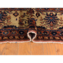 Load image into Gallery viewer, 9&#39;10&quot;x13&#39;7&quot; Coral Salmon, Antique Persian Mohajeren Sarouk, Clean And Soft, Good Restorations, Sides And Ends Secured, 100% Wool, Hand Knotted Oriental Rug FWR469980