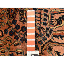 Load image into Gallery viewer, 9&#39;10&quot;x13&#39;7&quot; Coral Salmon, Antique Persian Mohajeren Sarouk, Clean And Soft, Good Restorations, Sides And Ends Secured, 100% Wool, Hand Knotted Oriental Rug FWR469980