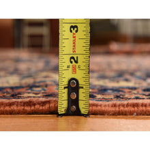 Load image into Gallery viewer, 9&#39;10&quot;x13&#39;7&quot; Coral Salmon, Antique Persian Mohajeren Sarouk, Clean And Soft, Good Restorations, Sides And Ends Secured, 100% Wool, Hand Knotted Oriental Rug FWR469980