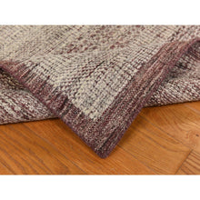 Load image into Gallery viewer, 10&#39;x14&#39; Wine Red, Plain And Natural Design, Oxidized 100% Wool, Hand Knotted, Tone On Tone, Oriental Rug FWR469986