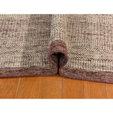 Load image into Gallery viewer, 10&#39;x14&#39; Wine Red, Plain And Natural Design, Oxidized 100% Wool, Hand Knotted, Tone On Tone, Oriental Rug FWR469986