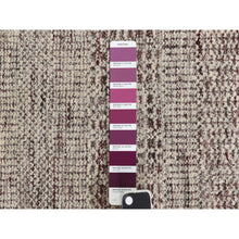 Load image into Gallery viewer, 10&#39;x14&#39; Wine Red, Plain And Natural Design, Oxidized 100% Wool, Hand Knotted, Tone On Tone, Oriental Rug FWR469986