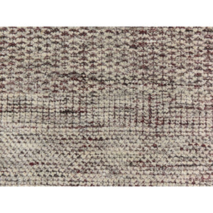 10'x14' Wine Red, Plain and Natural Design, Oxidized 100% Wool, Hand Knotted, Tone on Tone, Oriental Rug FWR469986