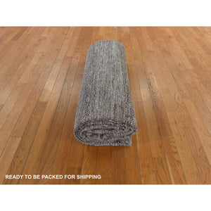10'x14' Wine Red, Plain and Natural Design, Oxidized 100% Wool, Hand Knotted, Tone on Tone, Oriental Rug FWR469986