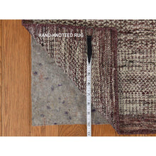 Load image into Gallery viewer, 10&#39;x14&#39; Wine Red, Plain And Natural Design, Oxidized 100% Wool, Hand Knotted, Tone On Tone, Oriental Rug FWR469986