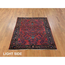 Load image into Gallery viewer, 5&#39;3&quot;x6&#39;7&quot; Crimson Red, Antique Persian Lilihan, Clean and Soft, Even Pile, Sides and Ends Secured, 100% Wool, Hand Knotted Oriental Rug FWR469992