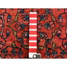 Load image into Gallery viewer, 5&#39;3&quot;x6&#39;7&quot; Crimson Red, Antique Persian Lilihan, Clean and Soft, Even Pile, Sides and Ends Secured, 100% Wool, Hand Knotted Oriental Rug FWR469992