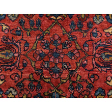 Load image into Gallery viewer, 5&#39;3&quot;x6&#39;7&quot; Crimson Red, Antique Persian Lilihan, Clean and Soft, Even Pile, Sides and Ends Secured, 100% Wool, Hand Knotted Oriental Rug FWR469992