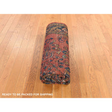 Load image into Gallery viewer, 5&#39;3&quot;x6&#39;7&quot; Crimson Red, Antique Persian Lilihan, Clean And Soft, Even Pile, Sides And Ends Secured, 100% Wool, Hand Knotted Oriental Rug FWR469992