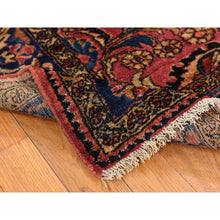 Load image into Gallery viewer, 4&#39;10&quot;x6&#39;5&quot; Ruby Red, Antique Persian Lilihan, Clean And Soft, Even Pile, Sides And Ends Secured, 100% Wool, Hand Knotted Oriental Rug FWR469998