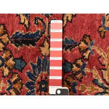 Load image into Gallery viewer, 4&#39;10&quot;x6&#39;5&quot; Ruby Red, Antique Persian Lilihan, Clean And Soft, Even Pile, Sides And Ends Secured, 100% Wool, Hand Knotted Oriental Rug FWR469998