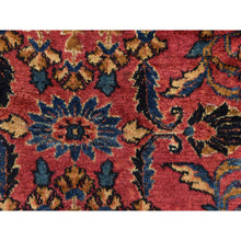 Load image into Gallery viewer, 4&#39;10&quot;x6&#39;5&quot; Ruby Red, Antique Persian Lilihan, Clean And Soft, Even Pile, Sides And Ends Secured, 100% Wool, Hand Knotted Oriental Rug FWR469998