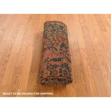Load image into Gallery viewer, 4&#39;10&quot;x6&#39;5&quot; Ruby Red, Antique Persian Lilihan, Clean And Soft, Even Pile, Sides And Ends Secured, 100% Wool, Hand Knotted Oriental Rug FWR469998