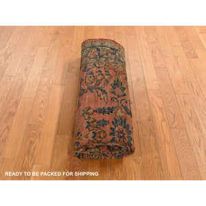 4'10"x6'5" Ruby Red, Antique Persian Lilihan, Clean And Soft, Even Pile, Sides And Ends Secured, 100% Wool, Hand Knotted Oriental Rug FWR469998