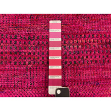 Load image into Gallery viewer, 2&#39;x3&#39;1&quot; Hot Pink, Sari Silk With Oxidized Wool, Simple And Colorful Sample, Mat Size, Hand Knotted Oriental Rug FWR470016
