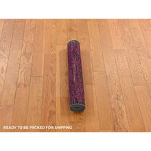 Load image into Gallery viewer, 2&#39;x3&#39;1&quot; Hot Pink, Sari Silk With Oxidized Wool, Simple And Colorful Sample, Mat Size, Hand Knotted Oriental Rug FWR470016