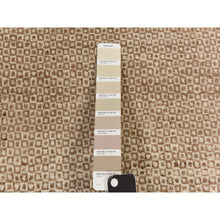 Load image into Gallery viewer, 2&#39;x3&#39; Bone White, Dot Design, Sample, Pure Alpaca Unmixed Wool, Hand Knotted, Super Soft And Fine To The Touch, Mat, Oriental Rug FWR470040