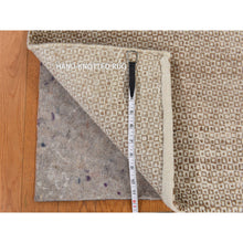 Load image into Gallery viewer, 2&#39;x3&#39; Bone White, Dot Design, Sample, Pure Alpaca Unmixed Wool, Hand Knotted, Super Soft And Fine To The Touch, Mat, Oriental Rug FWR470040
