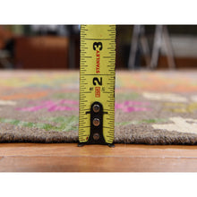 Load image into Gallery viewer, 8&#39;2&quot;x9&#39;6&quot; Peanut Brown, Afghan Kilim With Colorful All Over Geometric Pattern, Pure Wool, Vegetable Dyes, Flat Weave, Hand Woven, Reversible, Oriental Rug FWR470058