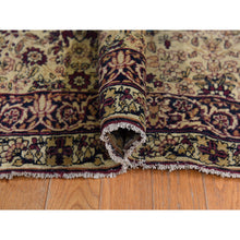 Load image into Gallery viewer, 10&#39;10&quot;x15&#39;3&quot; Cranberry Red, Antique Persian Lavar Kerman, Center Medallion, Flower Design, Zero Pile, Clean, Sides And Ends Professionally Secured, Properly Restored, 100% Wool, Hand Knotted, Oriental Rug FWR470100