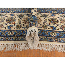 Load image into Gallery viewer, 10&#39;1&quot;x14&#39;8&quot; Parchment Ivory, Vintage Persian Esfahan, 400 KPSI, Good Condition, Clean, Soft and Pliable, Hand Knotted, Wool and Silk on Silk Oriental Rug FWR470118
