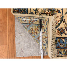 Load image into Gallery viewer, 10&#39;1&quot;x14&#39;8&quot; Parchment Ivory, Vintage Persian Esfahan, 400 KPSI, Good Condition, Clean, Soft and Pliable, Hand Knotted, Wool and Silk on Silk Oriental Rug FWR470118