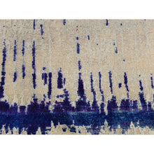 Load image into Gallery viewer, 2&#39;x3&#39; Bone White, Sari Silk With Textured Wool, Hand Knotted, Modern, Sample, Mat, Oriental Rug FWR470160