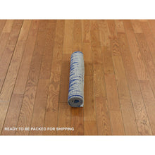 Load image into Gallery viewer, 2&#39;x3&#39; Bone White, Sari Silk With Textured Wool, Hand Knotted, Modern, Sample, Mat, Oriental Rug FWR470160