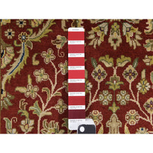Load image into Gallery viewer, 3&#39;1&quot;x5&#39; Wine Red, Hand Knotted, 300 Kpsi, Persian Design, Hand Spun New Zealand Luxurious Wool Oriental Rug FWR470166