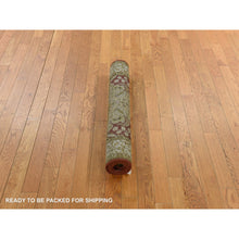 Load image into Gallery viewer, 3&#39;1&quot;x5&#39; Wine Red, Hand Knotted, 300 Kpsi, Persian Design, Hand Spun New Zealand Luxurious Wool Oriental Rug FWR470166