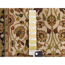 Load image into Gallery viewer, 2&#39;8&quot;x6&#39;1&quot; Chiffon White, Hand Knotted, 300 Kpsi, Hand Spun New Zealand Luxurious Wool, Persian Tabriz Vase Design, Runner, Oriental Rug FWR470178
