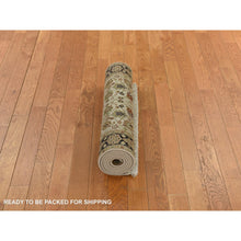 Load image into Gallery viewer, 2&#39;8&quot;x6&#39;1&quot; Chiffon White, Hand Knotted, 300 Kpsi, Hand Spun New Zealand Luxurious Wool, Persian Tabriz Vase Design, Runner, Oriental Rug FWR470178