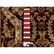 Load image into Gallery viewer, 3&#39;1&quot;x5&#39; Burgundy Red, Hand Knotted, 300 Kpsi, Hand Spun New Zealand Luxurious Wool, Persian Tabriz Design, Oriental Rug FWR470190