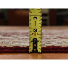 Load image into Gallery viewer, 3&#39;1&quot;x5&#39; Burgundy Red, Hand Knotted, 300 Kpsi, Hand Spun New Zealand Luxurious Wool, Persian Tabriz Design, Oriental Rug FWR470190