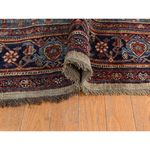 Load image into Gallery viewer, 12&#39;2&quot;x14&#39;7&quot; Peanut Brown, Antique Persian Bidjar, Trellis Garden Design, Even Wear, Clean, Sides And Ends Professionally Secured, 100% Wool On Wool, Hand Knotted, Oversized, Oriental Rug FWR470202