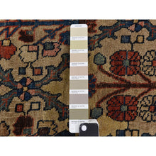 Load image into Gallery viewer, 12&#39;2&quot;x14&#39;7&quot; Peanut Brown, Antique Persian Bidjar, Trellis Garden Design, Even Wear, Clean, Sides And Ends Professionally Secured, 100% Wool On Wool, Hand Knotted, Oversized, Oriental Rug FWR470202