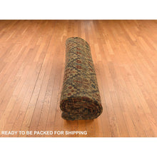 Load image into Gallery viewer, 12&#39;2&quot;x14&#39;7&quot; Peanut Brown, Antique Persian Bidjar, Trellis Garden Design, Even Wear, Clean, Sides And Ends Professionally Secured, 100% Wool On Wool, Hand Knotted, Oversized, Oriental Rug FWR470202