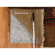 Load image into Gallery viewer, 3&#39;2&quot;x15&#39;4&quot; Pearl White, Moroccan Weave with Serrated Pattern, Tone on Tone, Hand Knotted, Soft Wool, Textured Pile, XL Runner, Oriental Rug FWR123306
