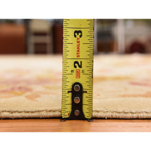 Load image into Gallery viewer, 8&#39;10&quot;x11&#39;8&quot; Honey Brown, Antique Chinese Nichols Art Deco, Golden Leaf Design, Even Wear, Professionally Cleaned, Soft Pile, 100% Wool, Clean, Sides And Ends Expertly Secured, Hand Knotted, Oriental Rug FWR470214