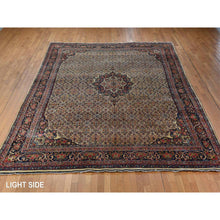 Load image into Gallery viewer, 10&#39;5&quot;x13&#39;8&quot; Biscotti Yellow, Antique Persian Bidjar with Medallion Design, Nice Pile Throughout, Clean and Soft, 100% Wool, Hand Knotted, Oriental Rug FWR470238