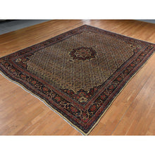 Load image into Gallery viewer, 10&#39;5&quot;x13&#39;8&quot; Biscotti Yellow, Antique Persian Bidjar with Medallion Design, Nice Pile Throughout, Clean and Soft, 100% Wool, Hand Knotted, Oriental Rug FWR470238