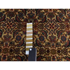 10'5"x13'8" Biscotti Yellow, Antique Persian Bidjar with Medallion Design, Nice Pile Throughout, Clean and Soft, 100% Wool, Hand Knotted, Oriental Rug FWR470238