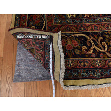 Load image into Gallery viewer, 10&#39;5&quot;x13&#39;8&quot; Biscotti Yellow, Antique Persian Bidjar With Medallion Design, Nice Pile Throughout, Clean And Soft, 100% Wool, Hand Knotted, Oriental Rug FWR470238
