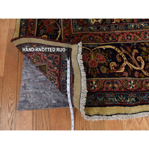 10'5"x13'8" Biscotti Yellow, Antique Persian Bidjar with Medallion Design, Nice Pile Throughout, Clean and Soft, 100% Wool, Hand Knotted, Oriental Rug FWR470238