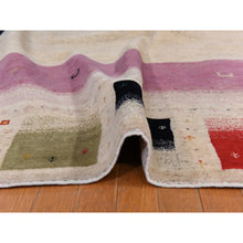 Load image into Gallery viewer, 10&#39;x13&#39;2&quot; Parchment White, Colorful Lori Buft Gabbeh, Thick And Plush, 100% Wool, Hand Knotted, Oriental Rug FWR470256