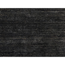 Load image into Gallery viewer, 7&#39;x7&#39; Charcoal Black Shades, Modern Plain Design, 100% Silk, Hand Knotted, Square, Oriental Rug FWR470262