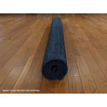 Load image into Gallery viewer, 7&#39;x7&#39; Crystal Blue, Natural Dyes, Agra, Shah Abbas Flower Vines Design, Hand Knotted, Luxurious Wool, Denser Weave, Round, Oriental Rug FWR456828