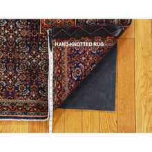 Load image into Gallery viewer, 2&#39;4&quot;x2&#39;4&quot; Yale Blue, Vintage Persian Bidjar, 100% Wool, Hand Knotted, Excellent Condition, 300 Kpsi, Mat, Square, Oriental Rug FWR470286